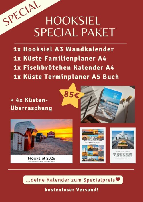 Hooksiel Special Paket: deine Kalender 2026 zum Specialpreis