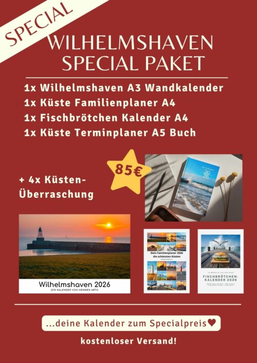Wilhelmshaven Special Paket: deine Kalender 2026 zum Specialpreis
