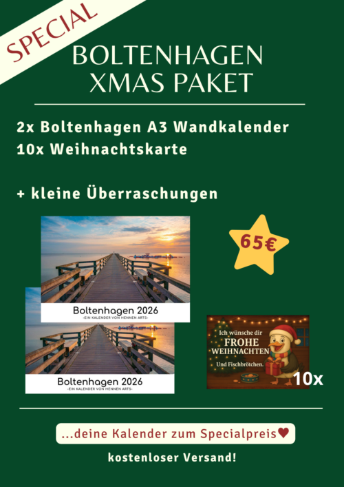 Boltenhagen XMAS Paket: deine Kalender 2026 zum Specialpreis