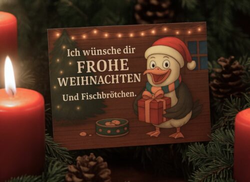 Weihnachtskarte mit Emma Din A6
