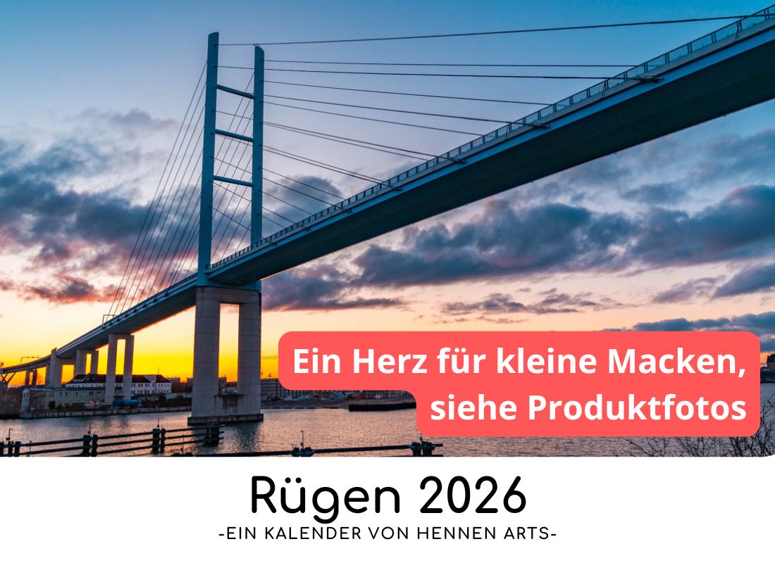 Rügen Kalender 2026 (ein Herz für kleine Macken ❤) mit Specials