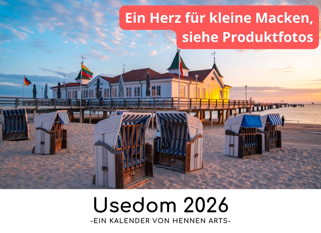 Usedom Kalender 2026 (ein Herz für kleine Macken ❤) mit Specials