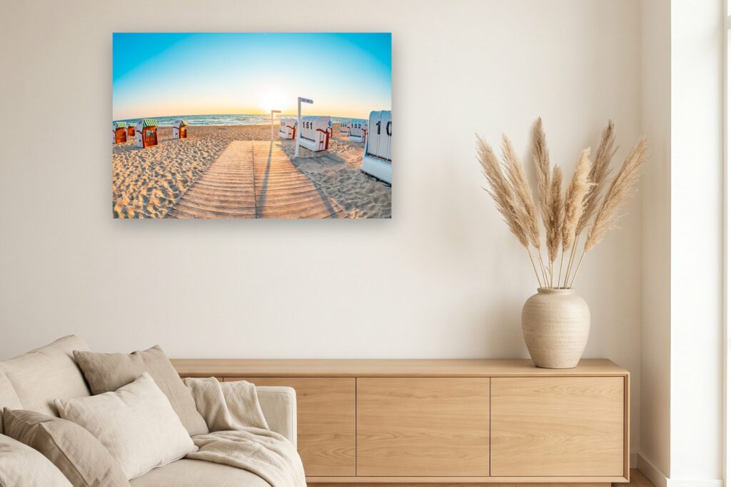 Leinwand Baabe 13 als 120 x 80 cm Leinwand im Wohnzimmer