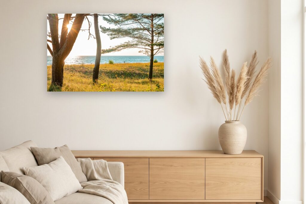 Leinwand Baabe 15 als 120 x 80 cm Leinwand im Wohnzimmer