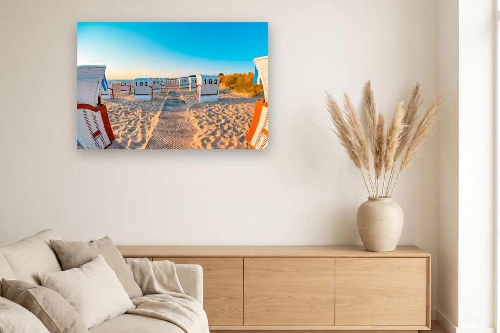 Leinwand Baabe 16 als 120 x 80 cm Leinwand im Wohnzimmer