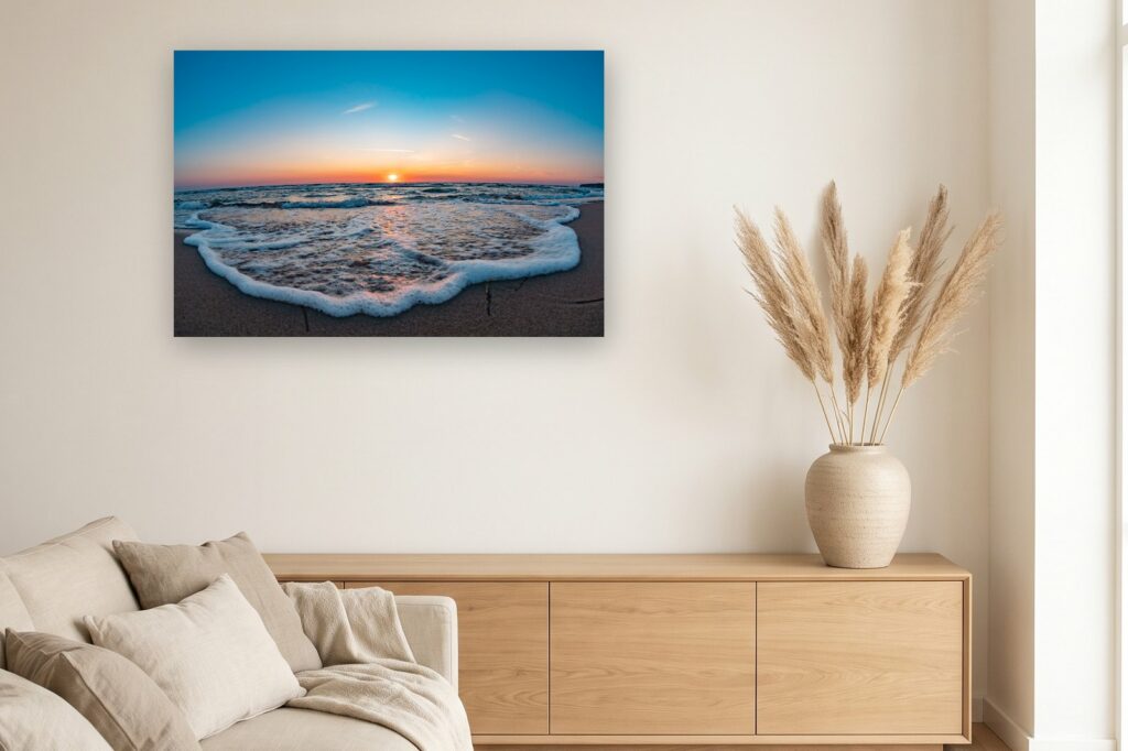 Leinwand Baabe 17 als 120 x 80 cm Leinwand im Wohnzimmer