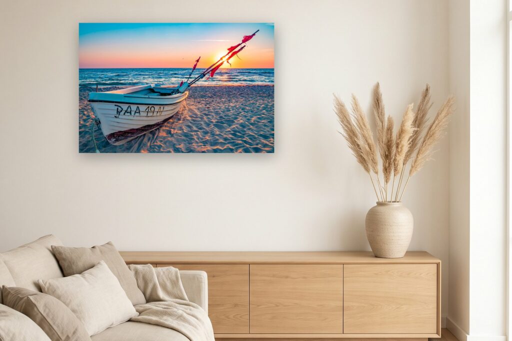 Leinwand Baabe 8 als 120 x 80 cm Leinwand im Wohnzimmer