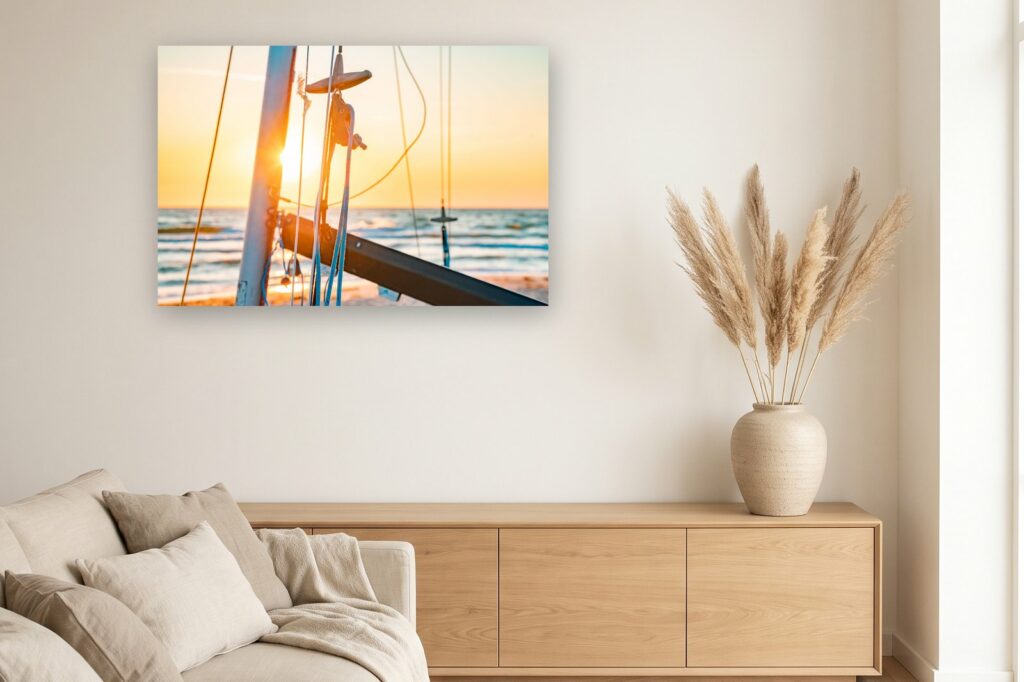 Leinwand Baabe 9 als 120 x 80 cm Leinwand im Wohnzimmer