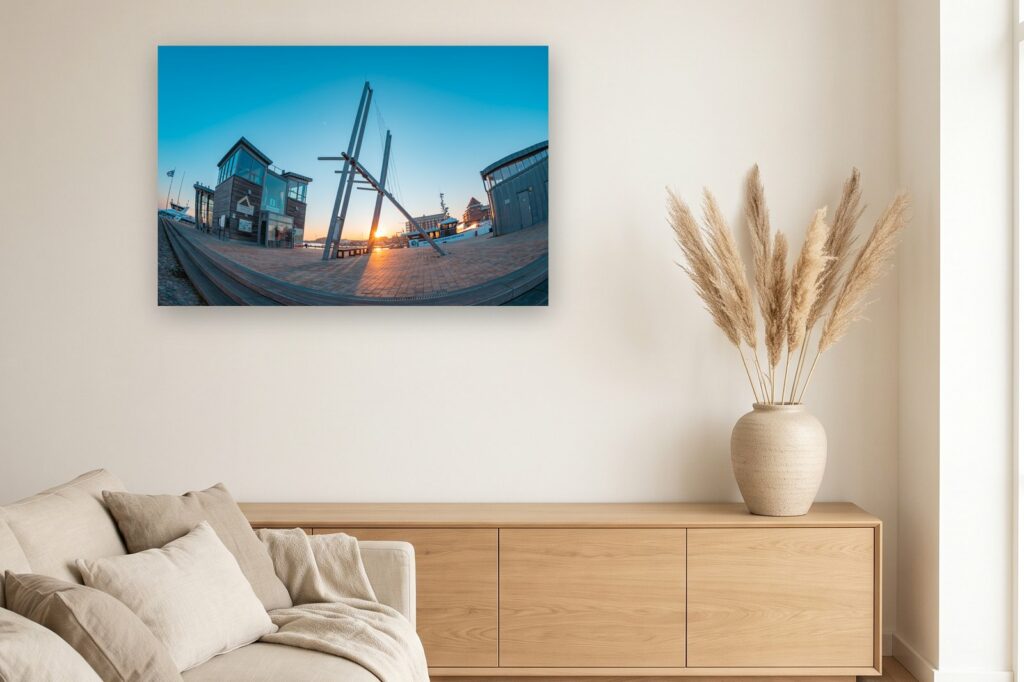 Leinwand Barth 6 als 120 x 80 cm Leinwand im Wohnzimmer