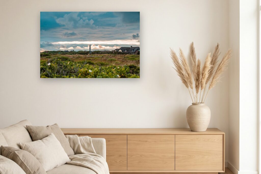 Leinwand Blåvand 1 als 120 x 80 cm Leinwand im Wohnzimmer
