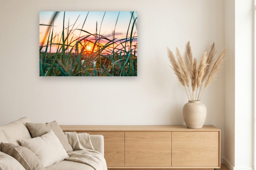 Leinwand Blåvand 10 als 120 x 80 cm Leinwand im Wohnzimmer