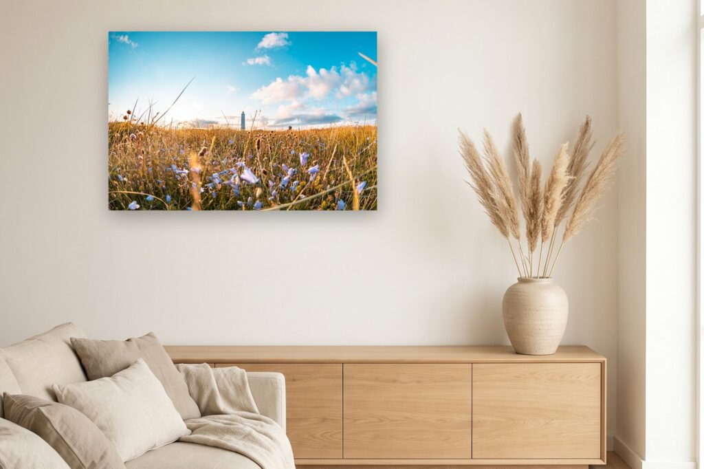 Leinwand Blåvand 11 als 120 x 80 cm Leinwand im Wohnzimmer