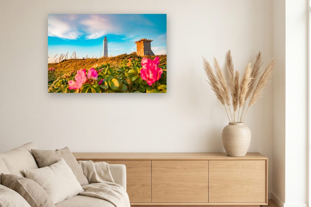 Leinwand Blåvand 13 als 120 x 80 cm Leinwand im Wohnzimmer