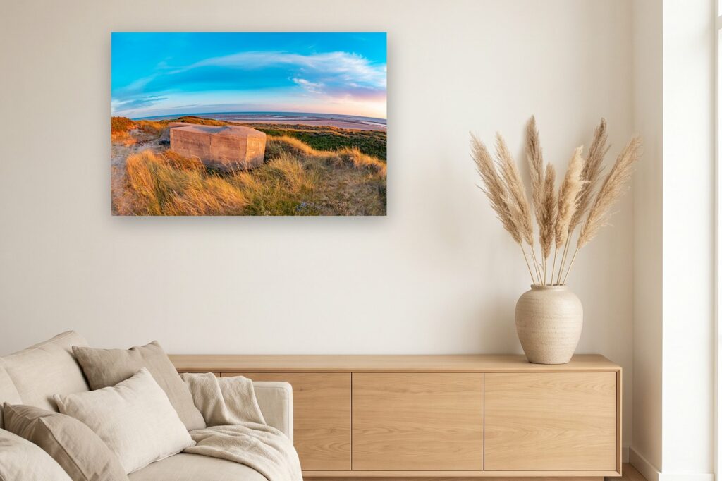 Leinwand Blåvand 2 als 120 x 80 cm Leinwand im Wohnzimmer
