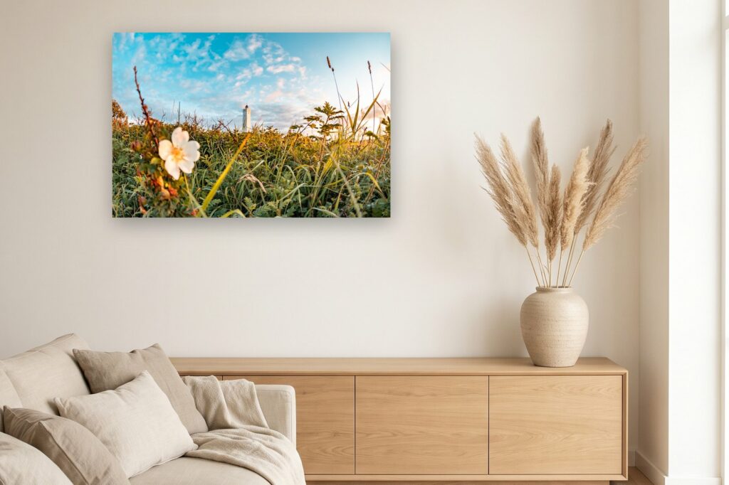 Leinwand Blåvand 9 als 120 x 80 cm Leinwand im Wohnzimmer