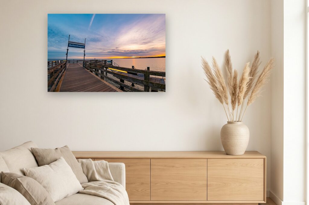 Leinwand Boltenhagen 15 als 120 x 80 cm Leinwand im Wohnzimmer