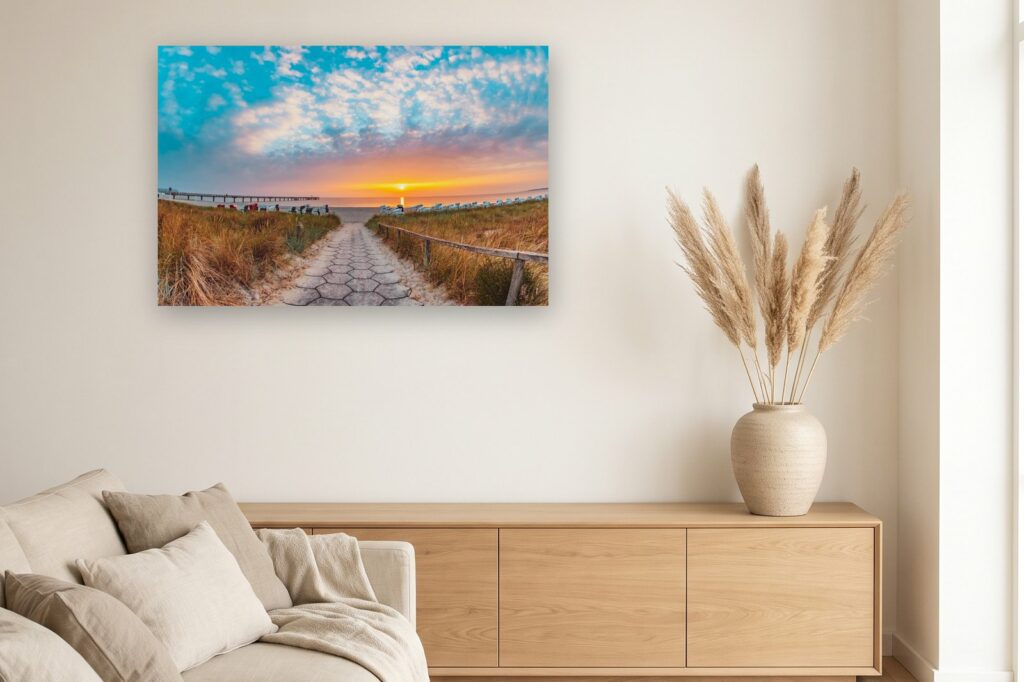 Leinwand Boltenhagen 21 als 120 x 80 cm Leinwand im Wohnzimmer