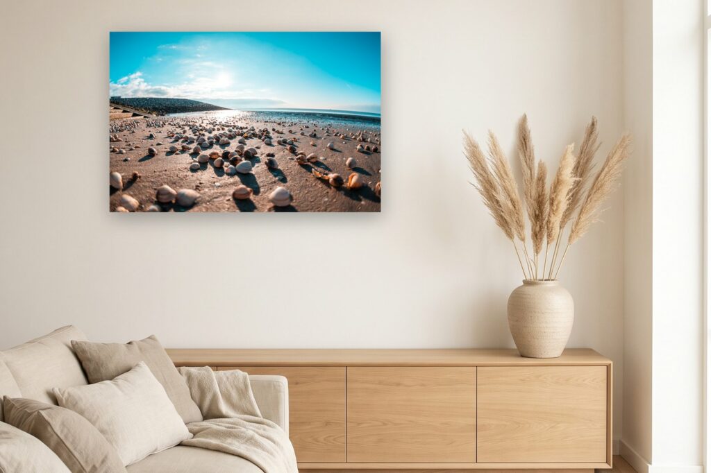 Leinwand Büsum 1 als 120 x 80 cm Leinwand im Wohnzimmer