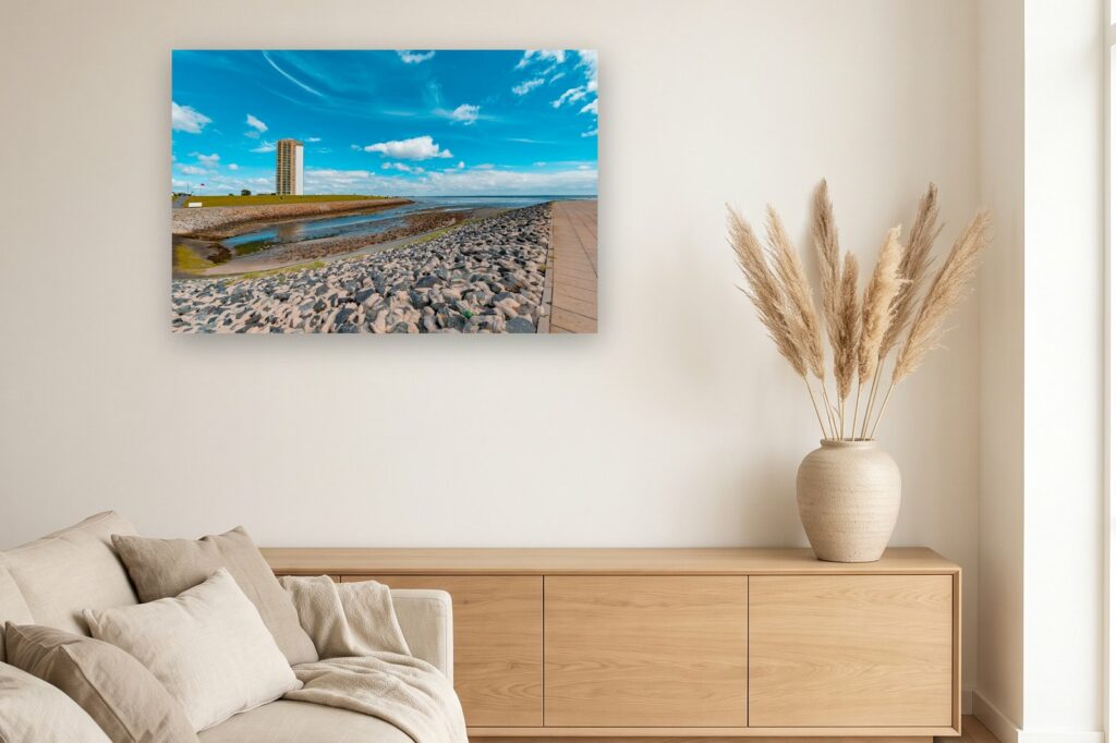Leinwand Büsum 11 als 120 x 80 cm Leinwand im Wohnzimmer