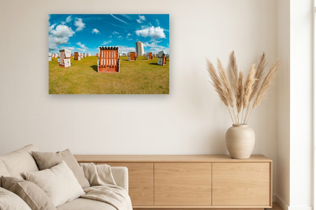 Leinwand Büsum 12 als 120 x 80 cm Leinwand im Wohnzimmer