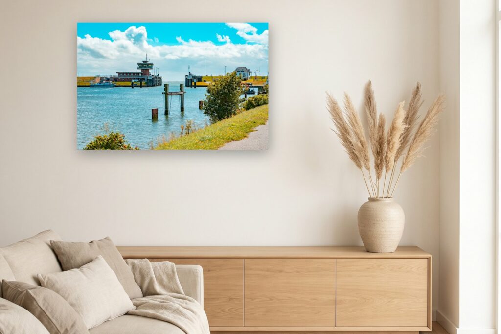 Leinwand Büsum 14 als 120 x 80 cm Leinwand im Wohnzimmer