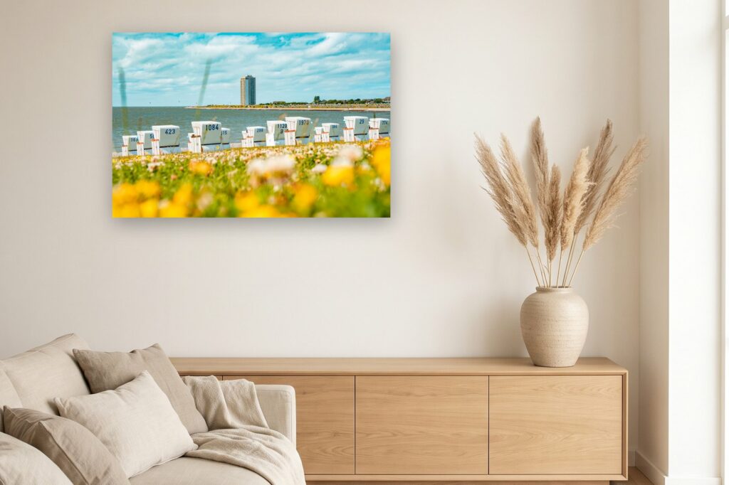 Leinwand Büsum 2 als 120 x 80 cm Leinwand im Wohnzimmer