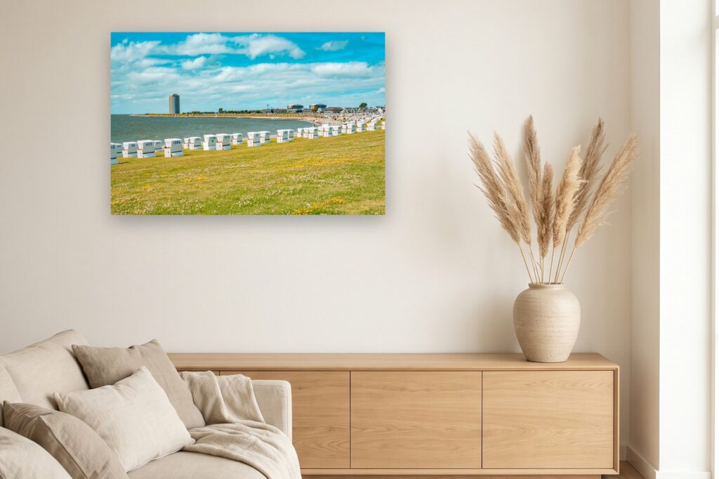 Leinwand Büsum 3 als 120 x 80 cm Leinwand im Wohnzimmer