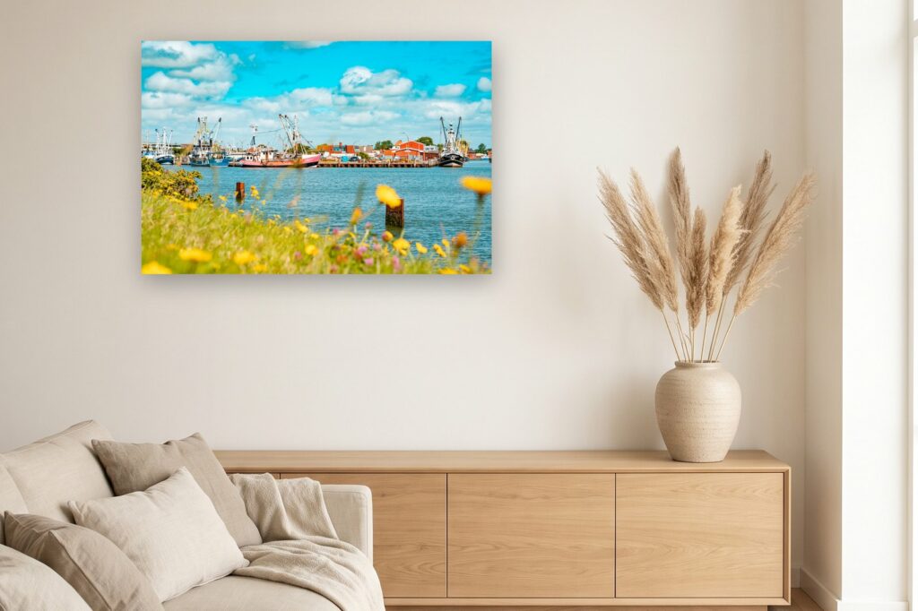 Leinwand Büsum 4 als 120 x 80 cm Leinwand im Wohnzimmer