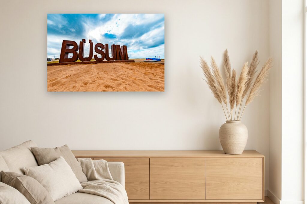 Leinwand Büsum 8 als 120 x 80 cm Leinwand im Wohnzimmer