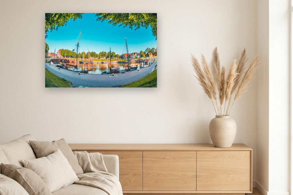 Leinwand Carolinensiel Harlesiel 11 als 120 x 80 cm Leinwand im Wohnzimmer