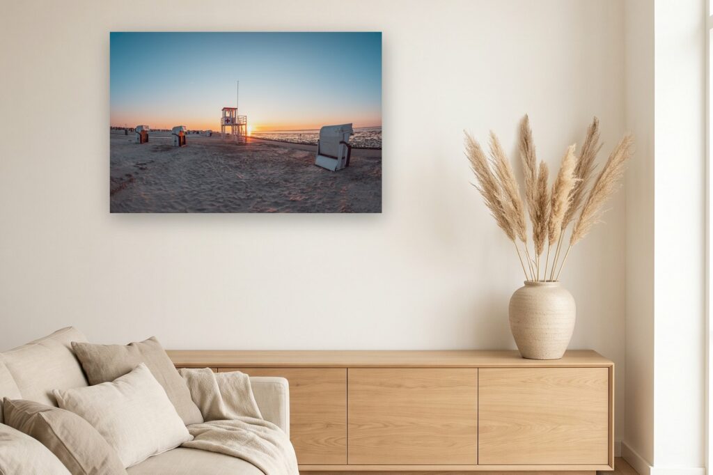 Leinwand Carolinensiel Harlesiel 9 als 120 x 80 cm Leinwand im Wohnzimmer