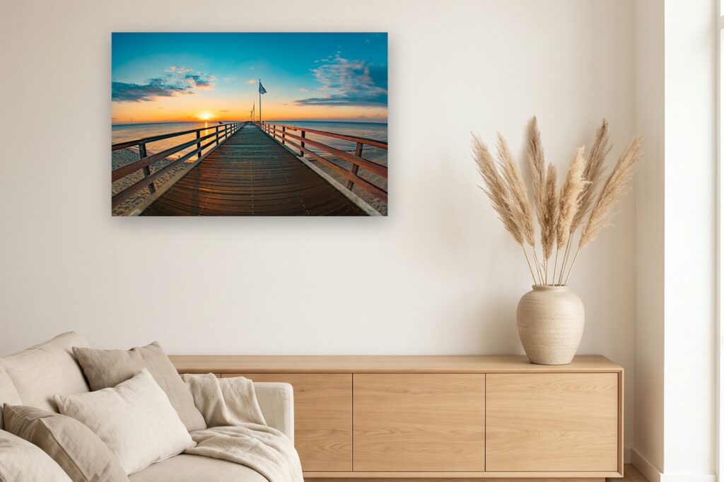 Leinwand Dahme 1 als 120 x 80 cm Leinwand im Wohnzimmer