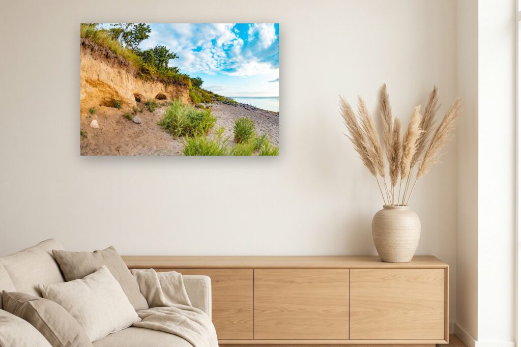 Leinwand Dahme 12 als 120 x 80 cm Leinwand im Wohnzimmer