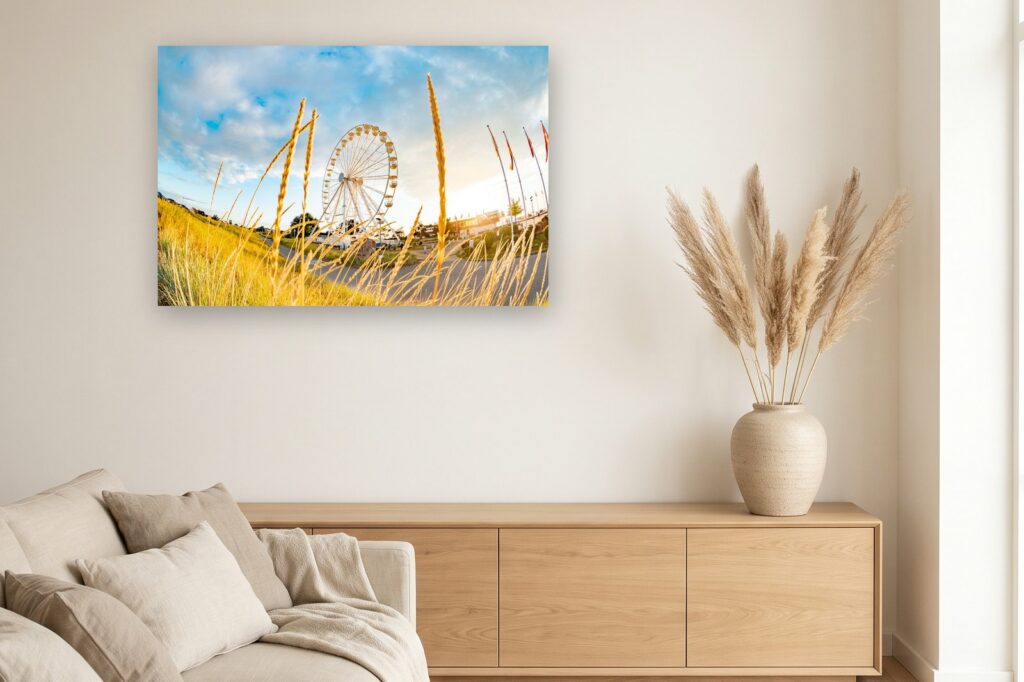 Leinwand Dahme 13 als 120 x 80 cm Leinwand im Wohnzimmer