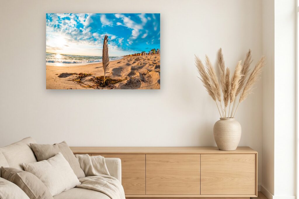 Leinwand Dahme 15 als 120 x 80 cm Leinwand im Wohnzimmer
