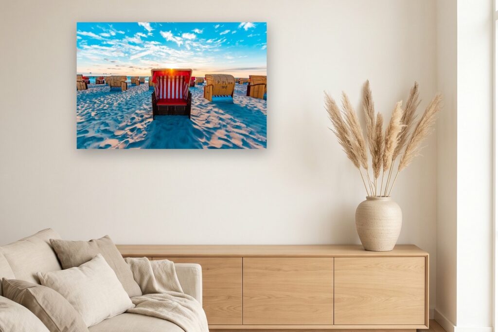 Leinwand Dahme 16 als 120 x 80 cm Leinwand im Wohnzimmer