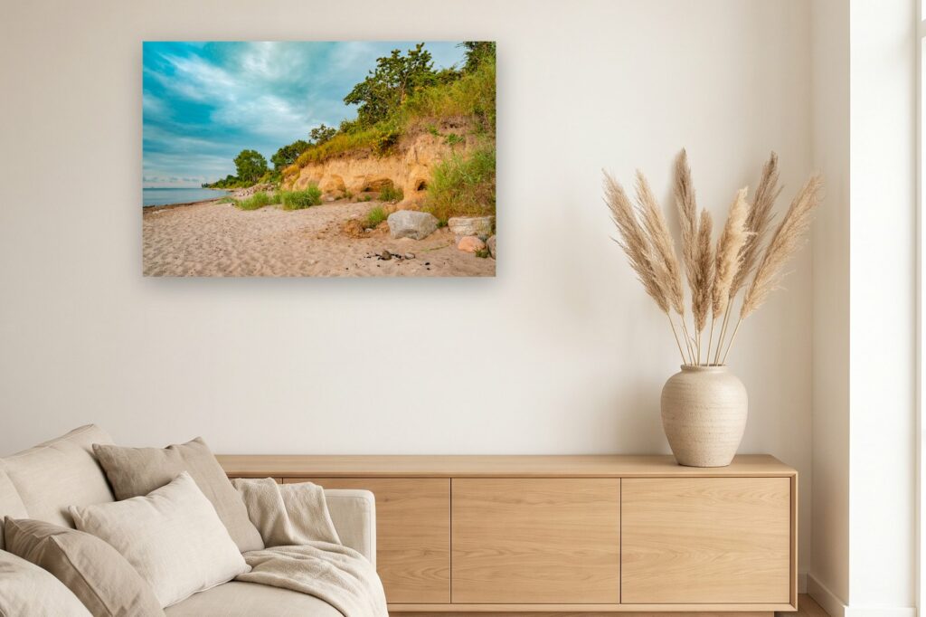Leinwand Dahme 2 als 120 x 80 cm Leinwand im Wohnzimmer