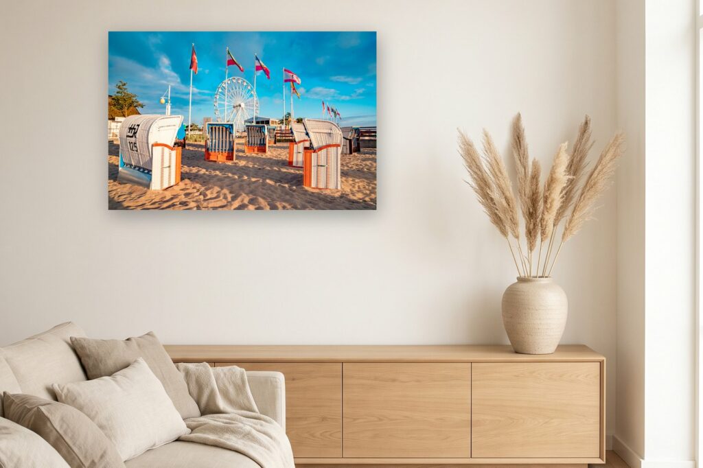 Leinwand Dahme 3 als 120 x 80 cm Leinwand im Wohnzimmer