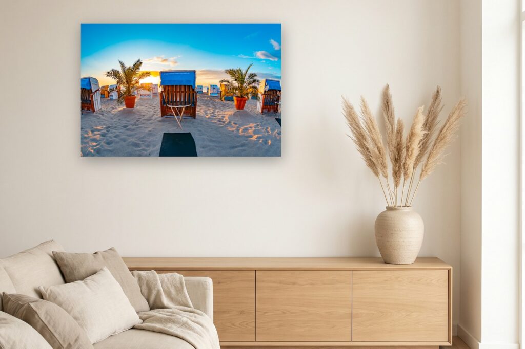 Leinwand Dahme 4 als 120 x 80 cm Leinwand im Wohnzimmer