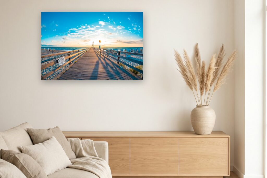 Leinwand Dahme 5 als 120 x 80 cm Leinwand im Wohnzimmer