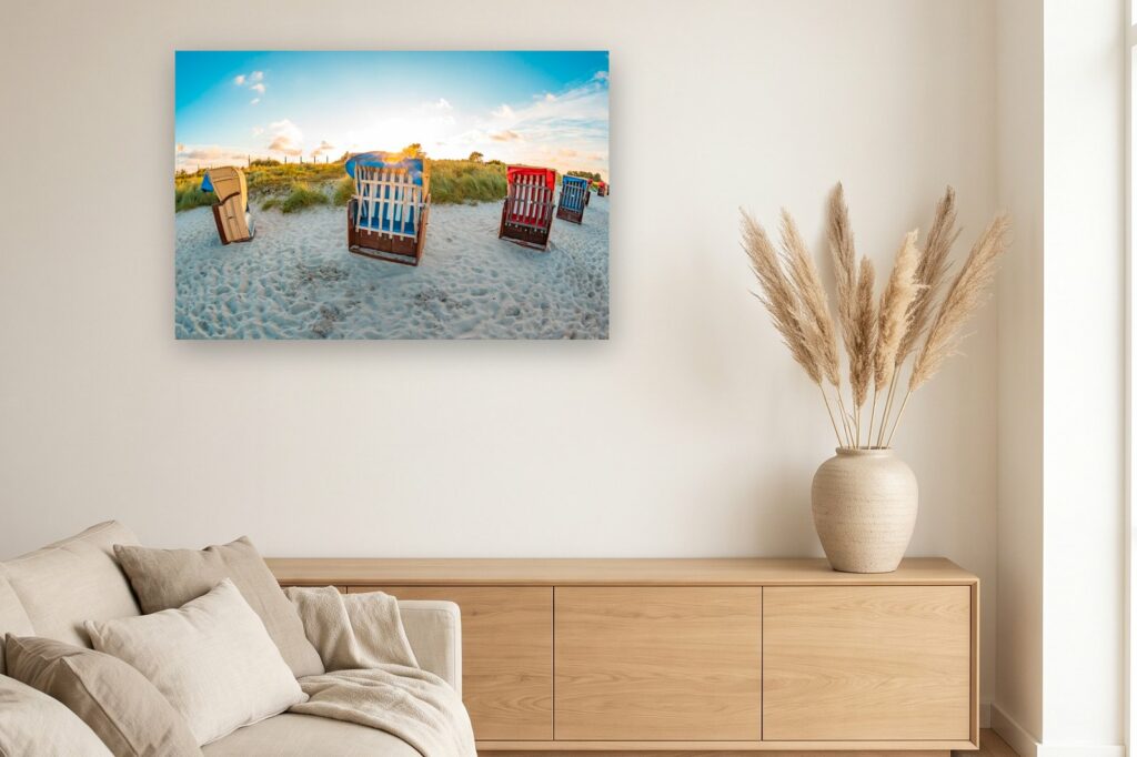 Leinwand Dahme 6 als 120 x 80 cm Leinwand im Wohnzimmer