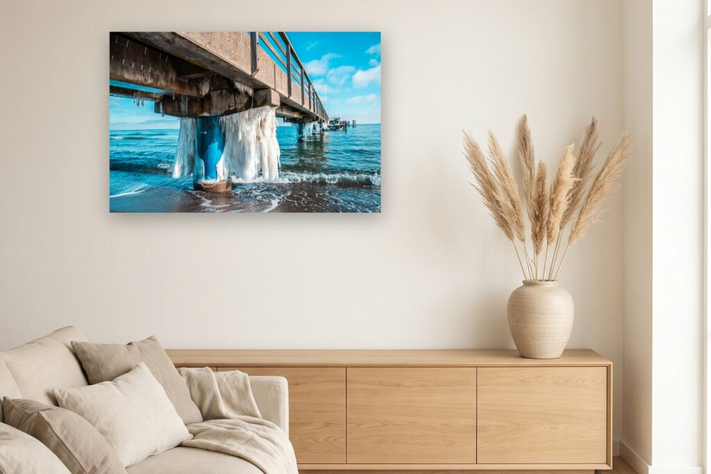Leinwand Dahme 7 als 120 x 80 cm Leinwand im Wohnzimmer