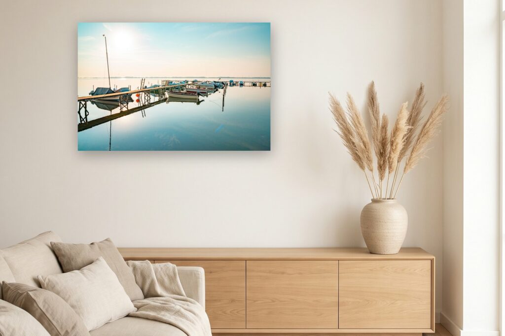Leinwand Dranske 10 als 120 x 80 cm Leinwand im Wohnzimmer