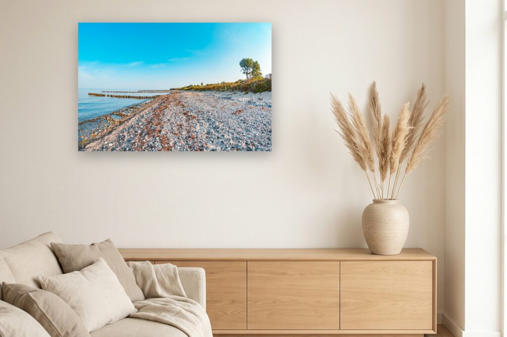Leinwand Dranske 12 als 120 x 80 cm Leinwand im Wohnzimmer