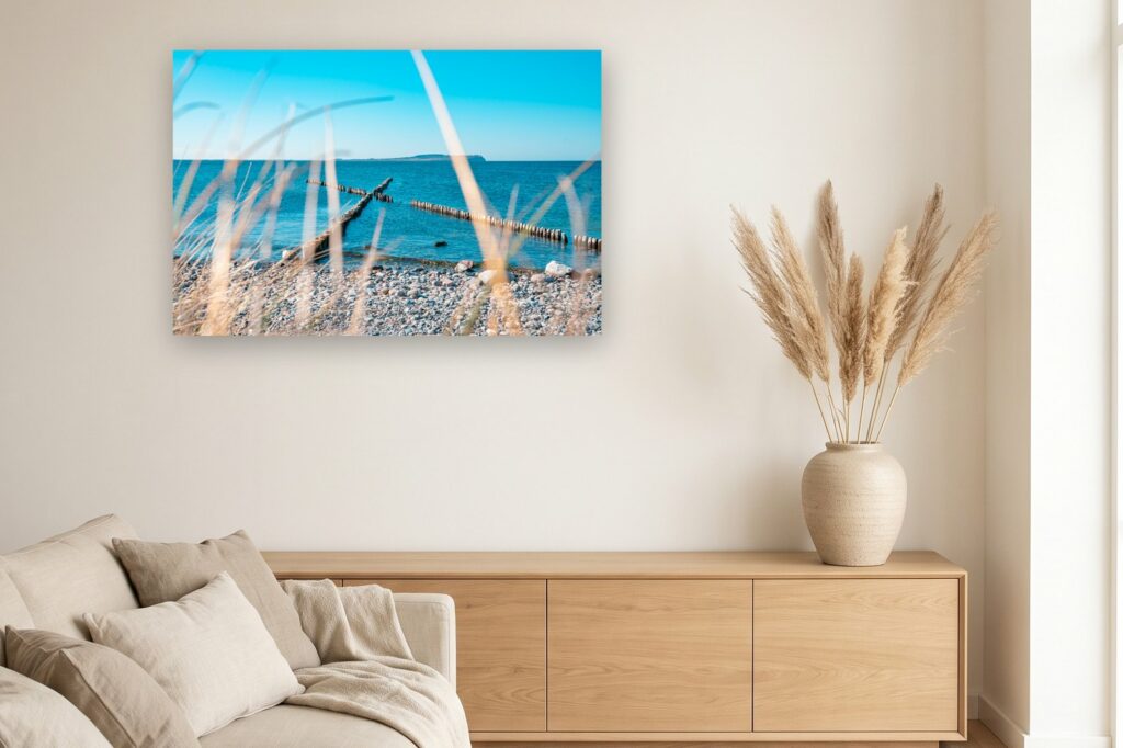 Leinwand Dranske 14 als 120 x 80 cm Leinwand im Wohnzimmer