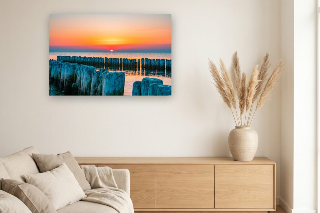 Leinwand Dranske 2 als 120 x 80 cm Leinwand im Wohnzimmer