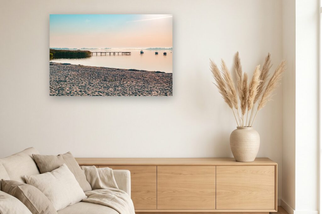 Leinwand Dranske 3 als 120 x 80 cm Leinwand im Wohnzimmer