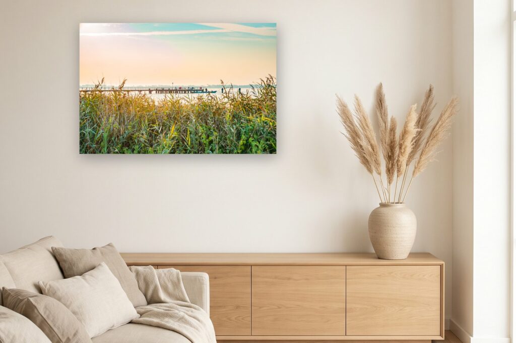 Leinwand Dranske 5 als 120 x 80 cm Leinwand im Wohnzimmer