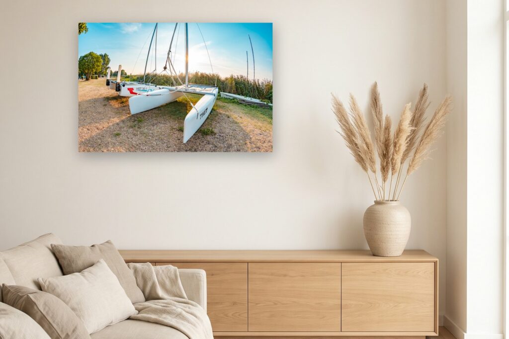 Leinwand Dranske 6 als 120 x 80 cm Leinwand im Wohnzimmer