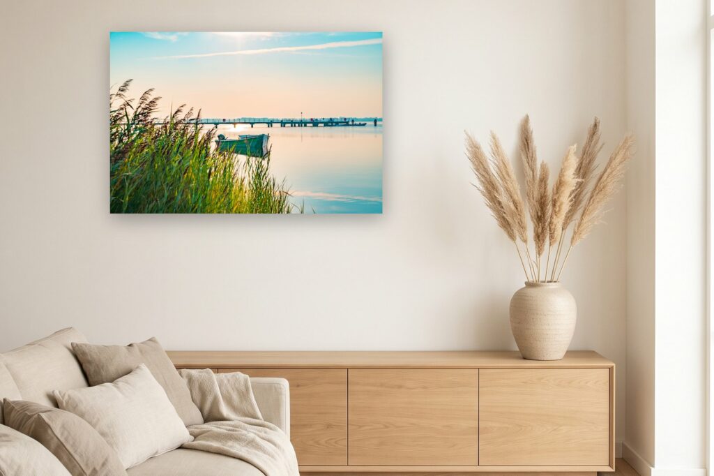 Leinwand Dranske 7 als 120 x 80 cm Leinwand im Wohnzimmer